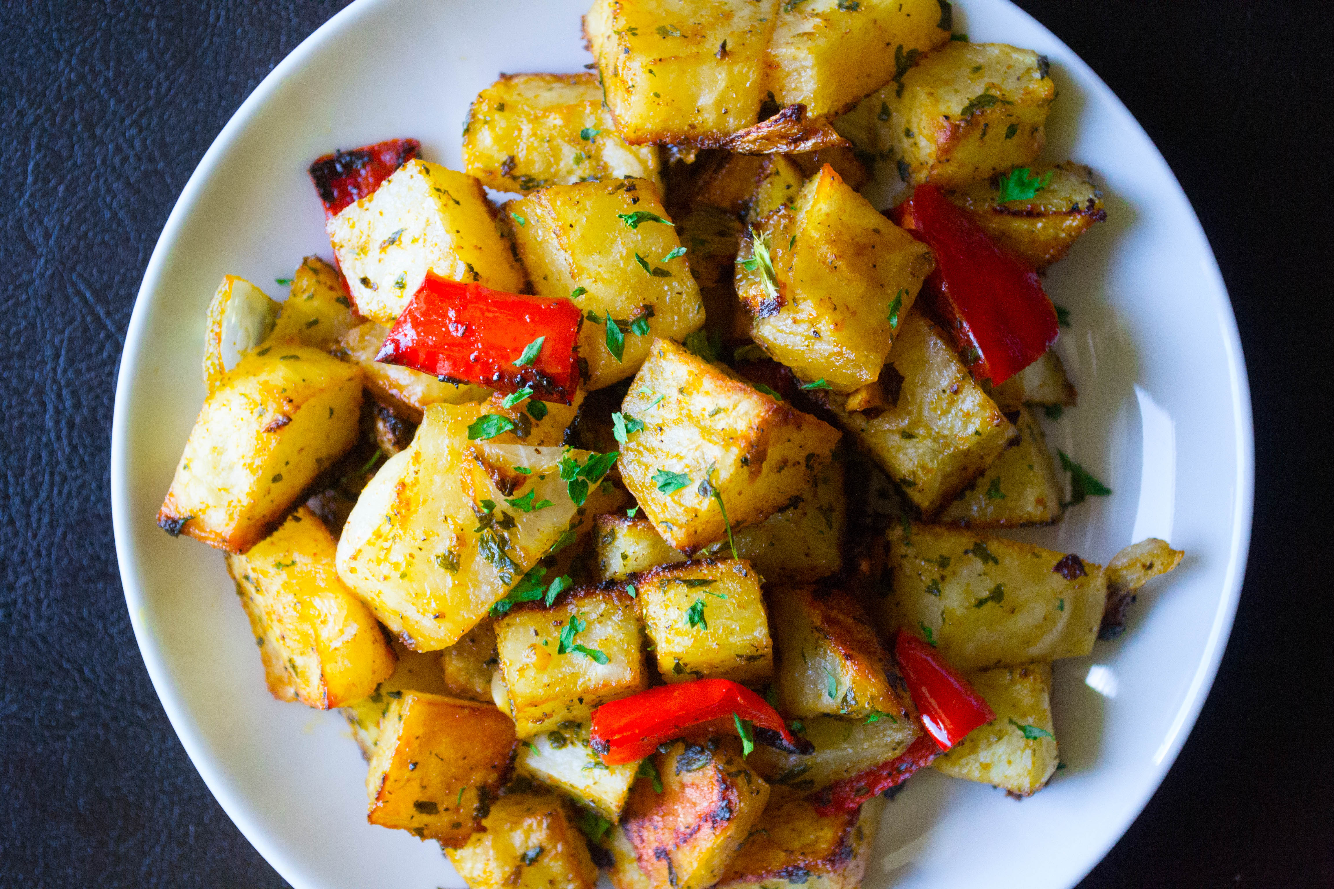 Savory Potato Hash With Bell Peppers and Onions